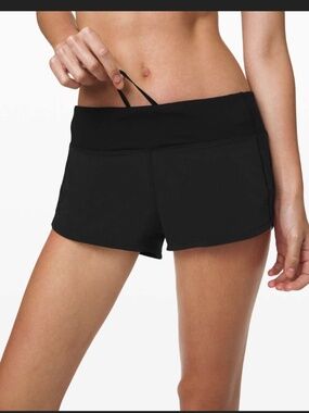 Women's  Lululemon Black Speed Up Shorts Size 6